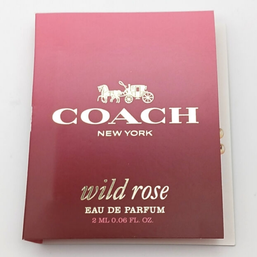 1 Sample Vial COACH WILD ROSE Perfume for Women 0.06 oz 2 ml Eau de Parfum Spray - Picture 2 of 2